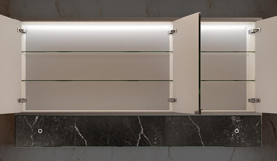 LED ormarić Lily s pametnim ogledalom i Bluetooth funkcijom | ARTFORMA