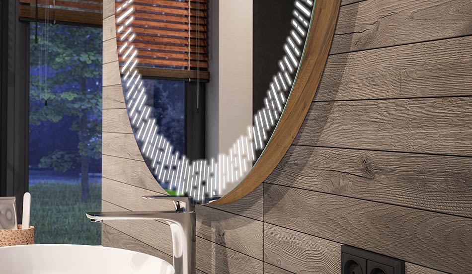 Okruglo LED ogledalo s ambient efektom i elegantnim difuznim svjetlom | ARTFORMA