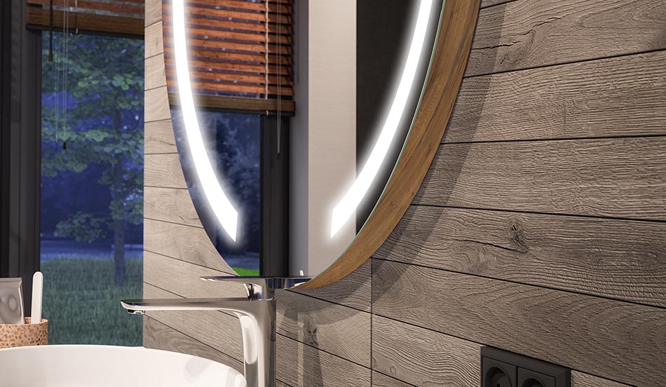Okruglo LED ogledalo s ambient efektom i elegantnim difuznim svjetlom | ARTFORMA