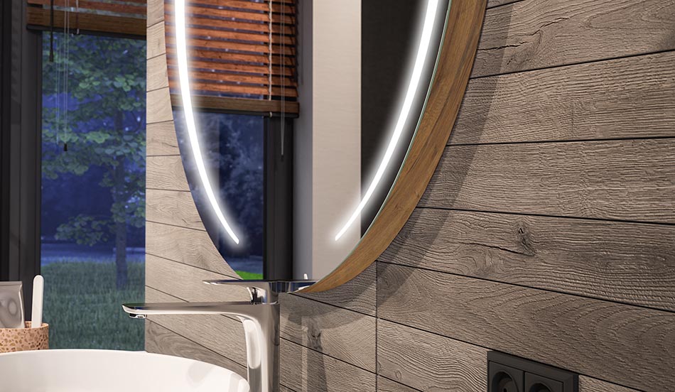 Okruglo LED ogledalo s ambient efektom i elegantnim difuznim svjetlom | ARTFORMA