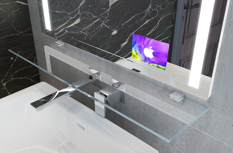 Staklena polica je savršen, bezvremenski dodatak koji savršeno pristaje uz ogledalo, a može poslužiti i kao mjesto za kupaonski pribor.
