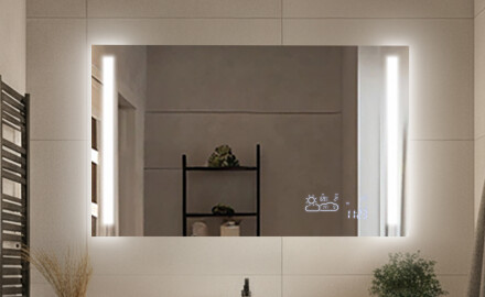 Pravokutna klasična ogledala s osvjetljenjem