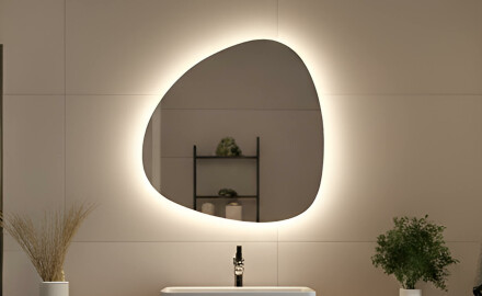 Nepravilno dekorativno LED ogledalo 54x54 cm s neutralnim svjetlom 4500K