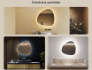 Ukrasna ogledala LED za zid 74x74cm s hladnim LED svjetlom 7000K, toplim svjetlom 3000K ili neutralnim svjetlom 4500K #2