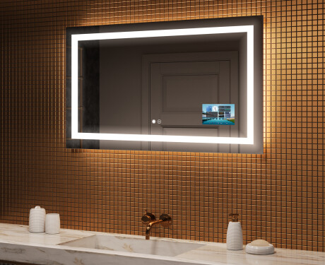 Ogledalo s LED rasvjetom L15 120x80cm - SmartScreen, DualColor, Grijaća prostirka