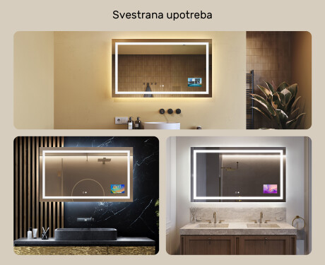 Ogledalo s LED rasvjetom L15 120x80cm - SmartScreen, DualColor, Grijaća prostirka #2