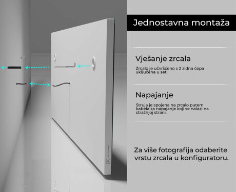 Ogledalo s LED rasvjetom L75 #10