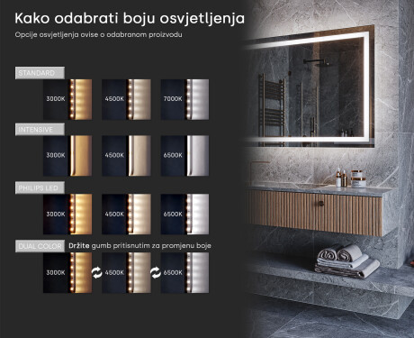 Ogledalo S Rasvjetom LED - Slimline L57 #6