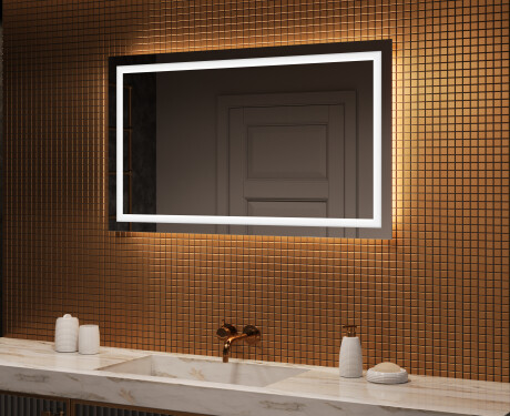 Ogledalo s LED rasvjetom 120x70cm s hladnim LED svjetlom 7000K, toplim svjetlom 3000K ili neutralnim svjetlom 4500K