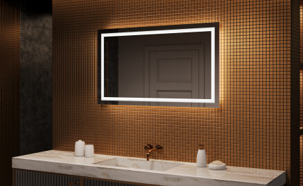 Ogledalo s LED rasvjetom 120x70cm s hladnim LED svjetlom 7000K, toplim svjetlom 3000K ili neutralnim svjetlom 4500K