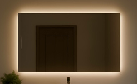 Ogledalo s LED rasvjetom 120x70cm s hladnim LED svjetlom 7000K, toplim svjetlom 3000K ili neutralnim svjetlom 4500K