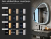 Nepravilno LED ogledalo s MDF okvirom visokog sjaja L308 #5