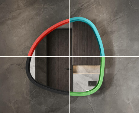 Nepravilno LED ogledalo s MDF okvirom visokog sjaja L308 #6