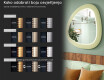 LED ogledalo nepravilne linije s lakiranim MDF okvirom L308 #5