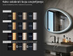Asimetrično LED ogledalo s lakiranim MDF okvirom L310 #5