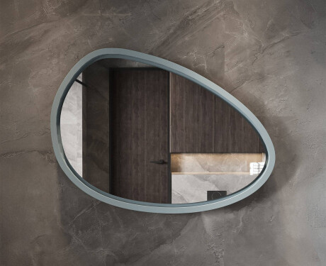 Asimetrično LED ogledalo s lakiranim MDF okvirom L310 #7