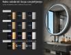 Okružno LED ogledalo u lakiranom MDF okviru L306 #5