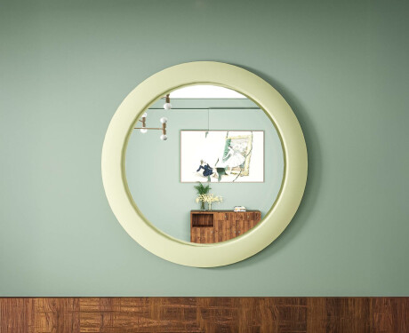 LED ogledalo s MDF-om u okruglom, lakiranom okviru L306 #4