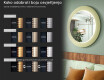 LED ogledalo s MDF-om u okruglom, lakiranom okviru L306 #5