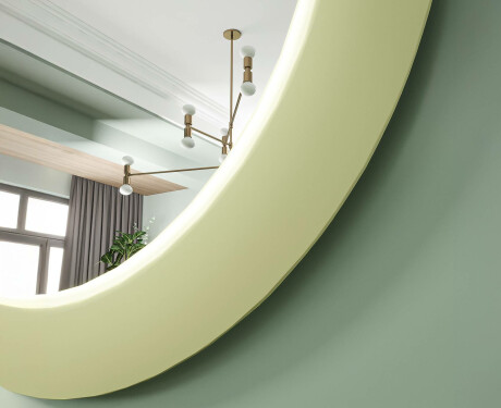 LED ogledalo s MDF-om u okruglom, lakiranom okviru L306 #6