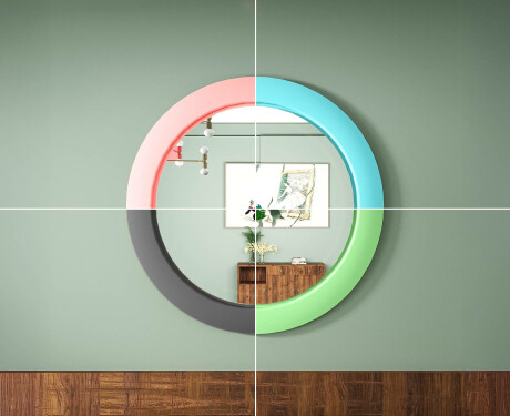 LED ogledalo s MDF-om u okruglom, lakiranom okviru L306 #7