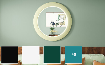 LED ogledalo s MDF-om u okruglom, lakiranom okviru L306