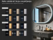 LED ogledalo u obliku stadiona s lakiranim MDF okvirom L307 #5