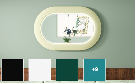 Moderan LED ogledalo u obliku stadiona s MDF okvirom L307