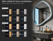 Romboidno LED ogledalo u lakiranom MDF okviru L309 #5