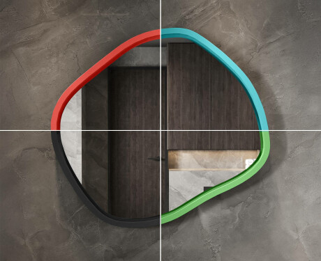 Romboidno LED ogledalo u lakiranom MDF okviru L309 #6