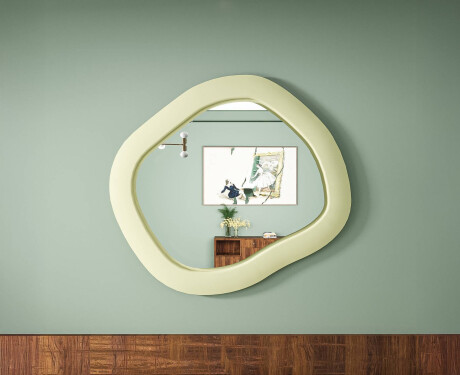 Dizajnersko LED ogledalo s MDF-om u geometrijskom obliku L309 #7