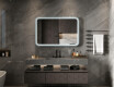 Zaobljeno LED ogledalo s lakiranim MDF okvirom L305 #2