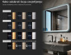 Zaobljeno LED ogledalo s lakiranim MDF okvirom L305 #5