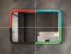 Zaobljeno LED ogledalo s lakiranim MDF okvirom L305 #7