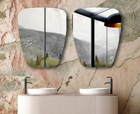 Nepravilna okomito zidno ogledalo L213 #6