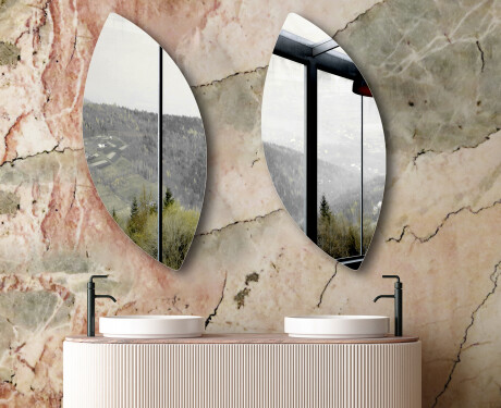 Nepravilna okomito zidno ogledalo L214 #6