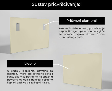 Nepravilna okomito zidno ogledalo L215 #3