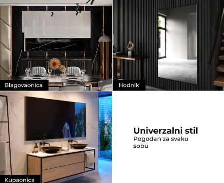 Pravokutno zidno ogledalo u okviru L197 #8