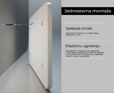 Obla zidno ogledalo u okviru L201 #5