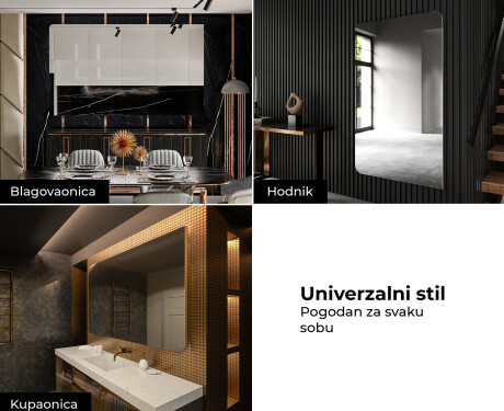 Obla zidno ogledalo u okviru L201 #7