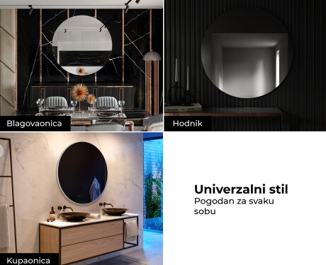 Okrugla zidno ogledalo u okviru L203 #7