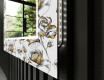 Ukrasno Zrcalo S LED Pozadinskim Osvjetljenjem Za Predvorje - Golden Flowers #11