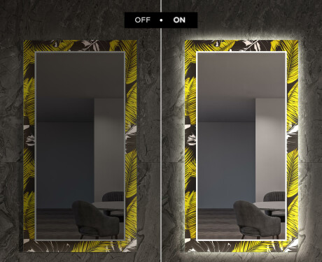 Ukrasno Zrcalo S LED Pozadinskim Osvjetljenjem Za Predvorje - Gold Jungle #7