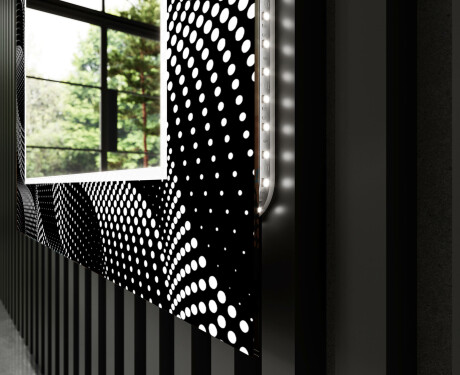 Ukrasno Zrcalo S LED Pozadinskim Osvjetljenjem Za Dnevnu Sobu - Dark Wave #11