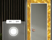 Ukrasno Zrcalo S LED Pozadinskim Osvjetljenjem Za Predvorje - Gold Triangles #4