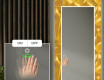 Ukrasno Zrcalo S LED Pozadinskim Osvjetljenjem Za Predvorje - Gold Triangles #5