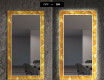 Ukrasno Zrcalo S LED Pozadinskim Osvjetljenjem Za Predvorje - Gold Triangles #7