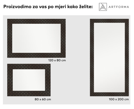 Dekorativno Ogledalo S Rasvjetom Za Kupaonicu - Golden Lines #2