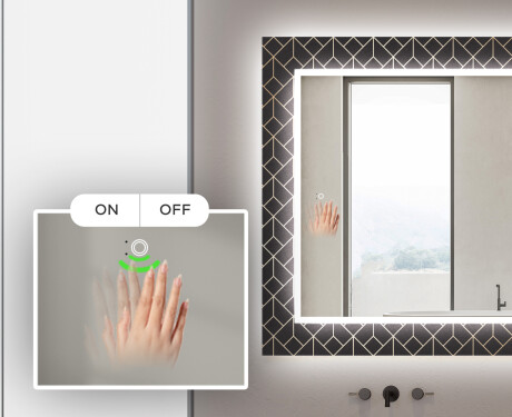 Dekorativno Ogledalo S Rasvjetom Za Kupaonicu - Golden Lines #5