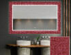 Dekorativno Ogledalo S Rasvjetom Za Kupaonicu - Red Mosaic #1